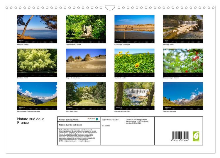 Produktbild: Nature sud de la France (Calendrier mural 2026 DIN A3 vertical), CALVENDO calendrier mensuel