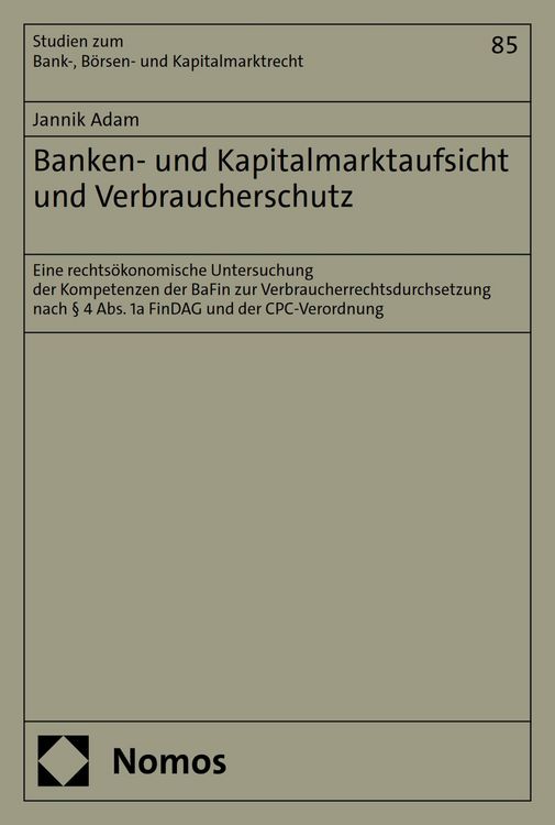 Produktbild: Banken- und Kapitalmarktaufsicht und Verbraucherschutz