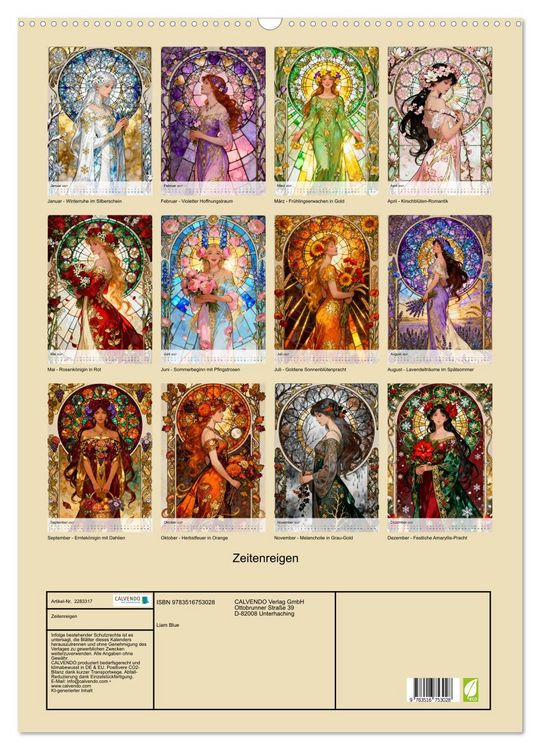 Produktbild: Zeitenreigen (Wandkalender 2027 DIN A2 hoch), CALVENDO Monatskalender