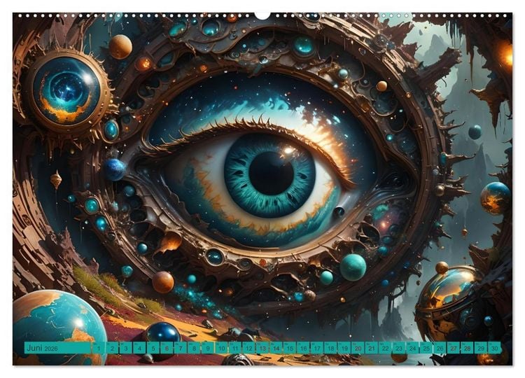 Produktbild: Magische Augen (hochwertiger Premium Wandkalender 2026 DIN A2 quer), Kunstdruck in Hochglanz