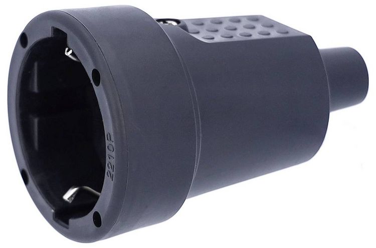 Produktbild: AS Schwabe 62225 Schutzkontaktkupplung PVC 230V Schwarz IP20