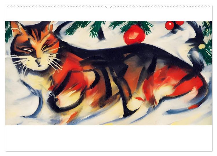 Produktbild: Bauernhoftiere, expressionistisch bunt (Wandkalender 2026 DIN A2 quer), CALVENDO Monatskalender