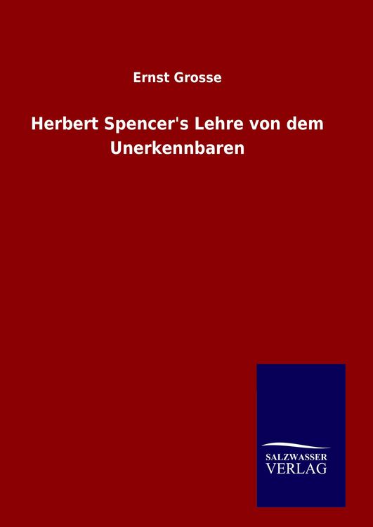 Produktbild: Herbert Spencer's Lehre von dem Unerkennbaren