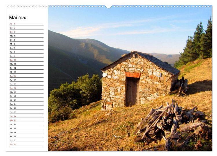 Produktbild: Jakobsweg - Camino Primitivo (hochwertiger Premium Wandkalender 2026 DIN A2 quer), Kunstdruck in Hochglanz