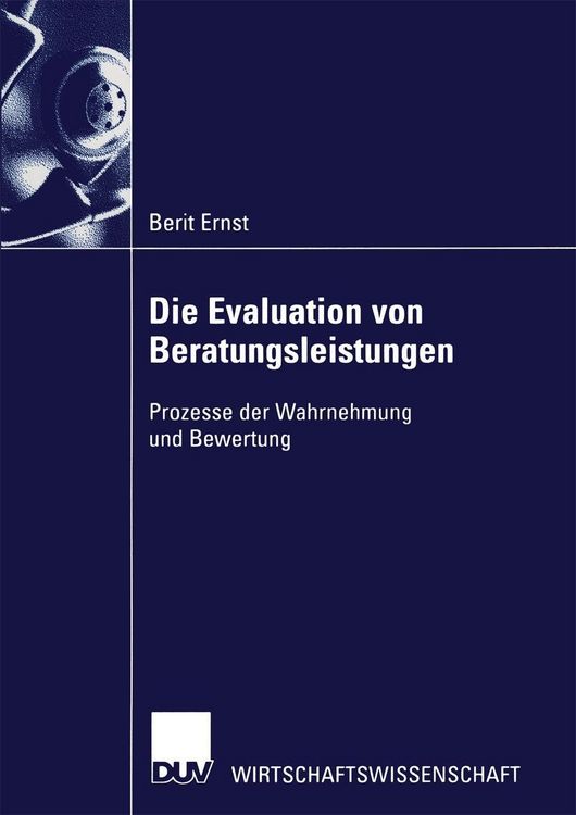 Produktbild: Die Evaluation von Beratungsleistungen