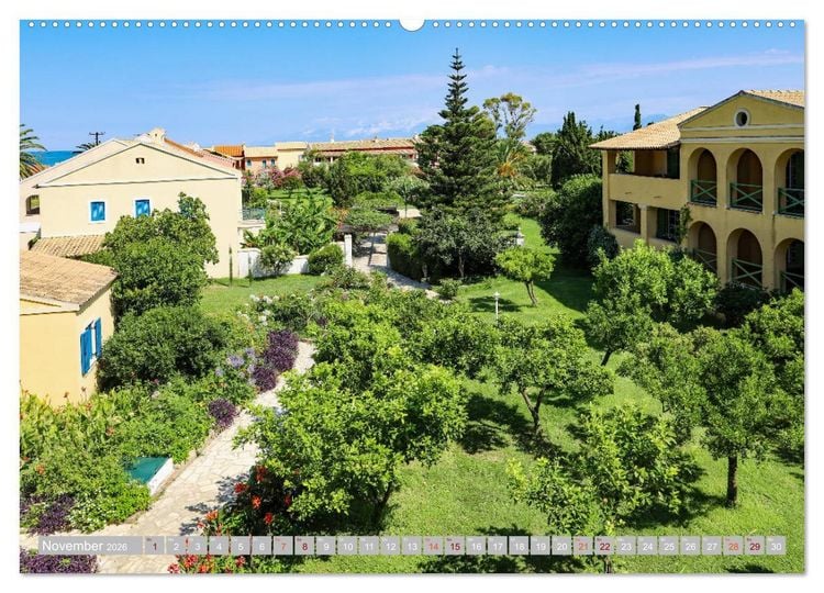 Produktbild: Erholung auf Korfu im St. Georg's Bay Country Club (hochwertiger Premium Wandkalender 2026 DIN A2 quer), Kunstdruck in Hochglanz