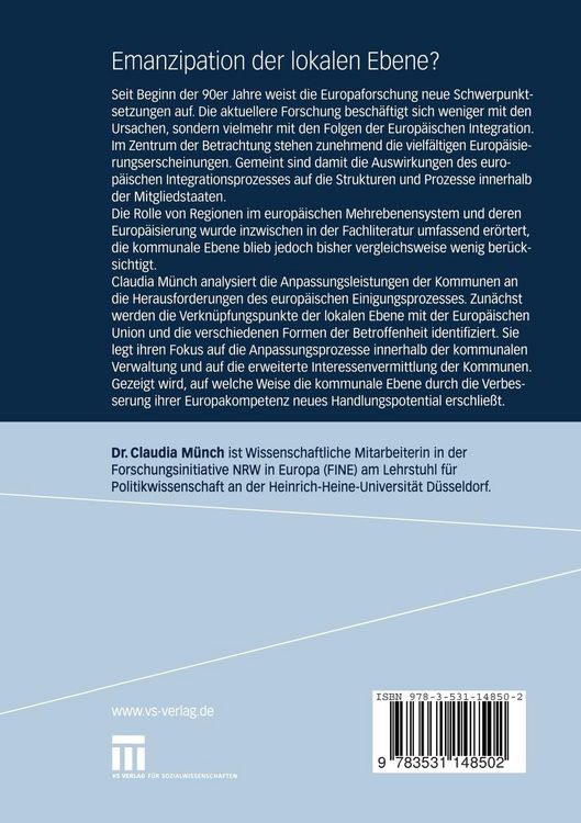 Produktbild: Emanzipation der lokalen Ebene?