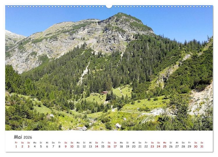 Produktbild: &Uuml;ber die Alpen - Auf dem E5 von Oberstdorf nach Meran (Wandkalender 2026 DIN A2 quer), CALVENDO Monatskalender