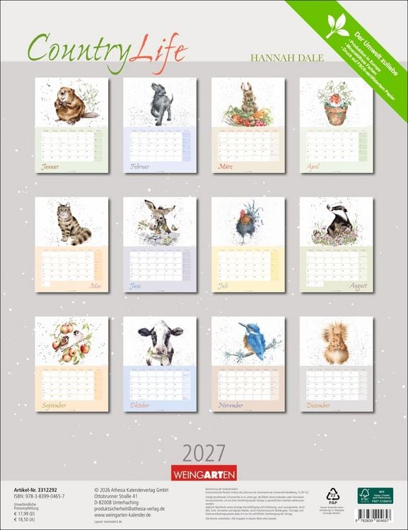 Produktbild: Country Life Kalender 2027