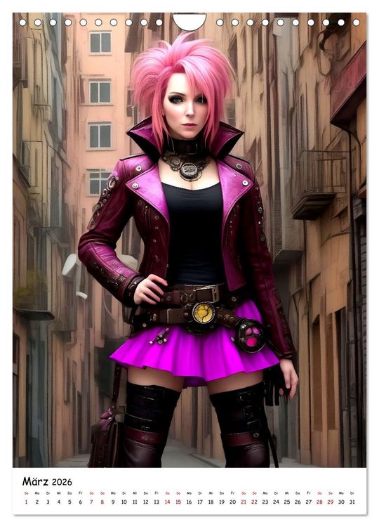Produktbild: Steam-Punk-Girls - Eine charmante und sympathische Subkultur (Wandkalender 2026 DIN A4 hoch), CALVENDO Monatskalender