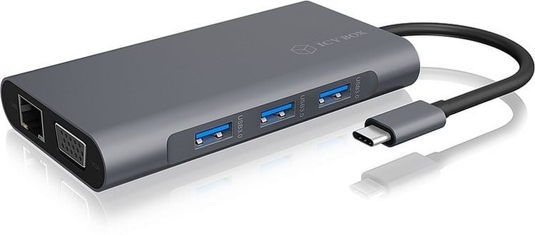 Produktbild: RAIDSONIC ICY BOX USB Type-C Dockingstation mit zwei Videoschnitten