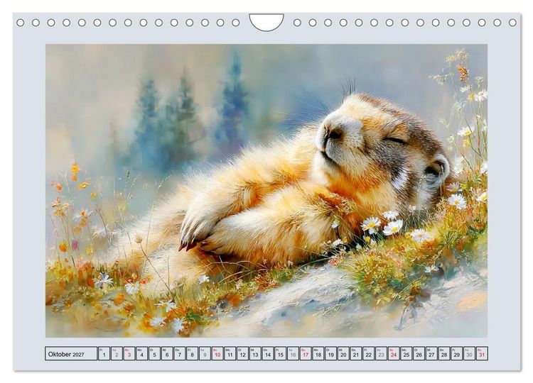 Produktbild: Murmeltiere. Kleine W&auml;chter der Berge (Wandkalender 2027 DIN A4 quer), CALVENDO Monatskalender
