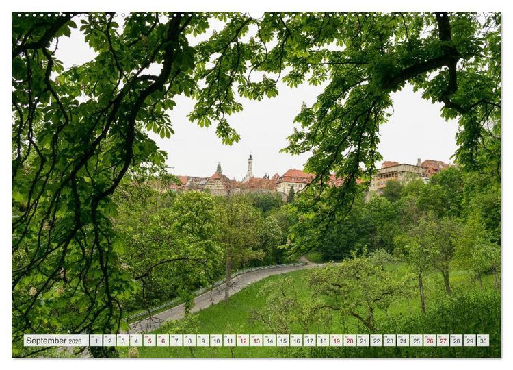 Produktbild: Ein Spaziergang durch Rothenburg ob der Tauber (hochwertiger Premium Wandkalender 2026 DIN A2 quer), Kunstdruck in Hochglanz