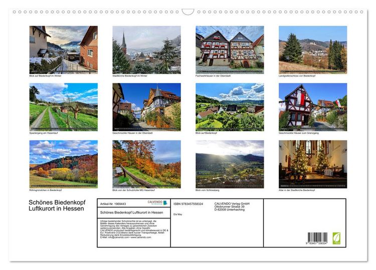 Produktbild: Sch&ouml;nes Biedenkopf Luftkurort in Hessen (Wandkalender 2026 DIN A2 quer), CALVENDO Monatskalender