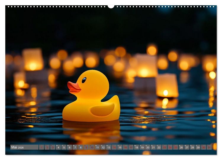 Produktbild: Gummienten auf Weltreise (hochwertiger Premium Wandkalender 2026 DIN A2 quer), Kunstdruck in Hochglanz