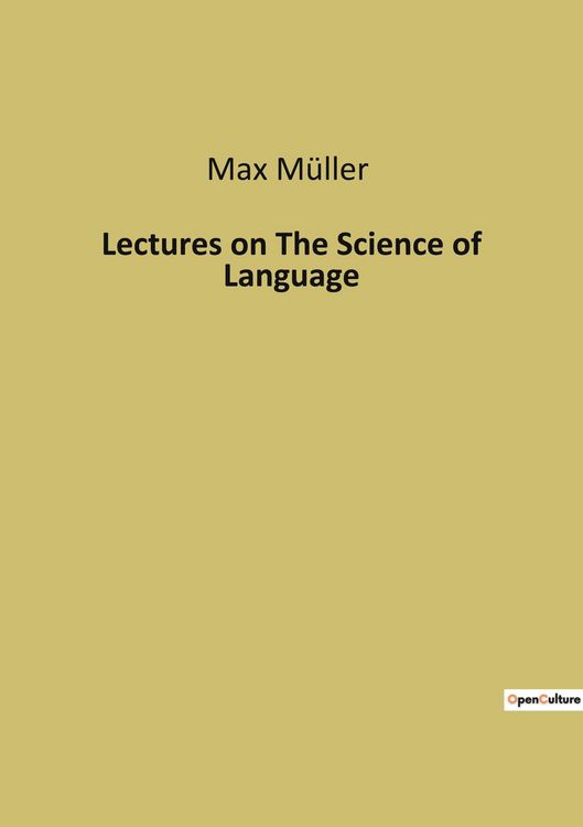 Produktbild: Lectures on The Science of Language