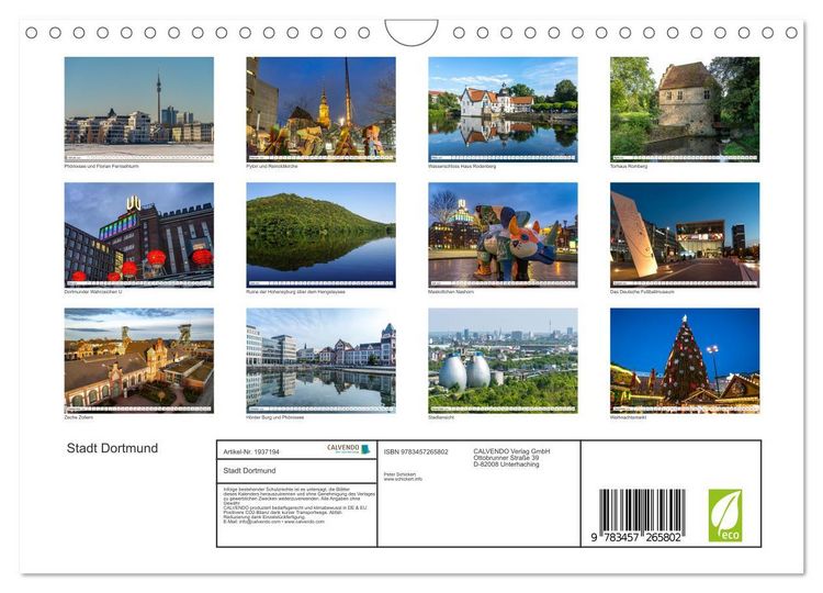 Produktbild: Stadt Dortmund (Wandkalender 2026 DIN A4 quer), CALVENDO Monatskalender