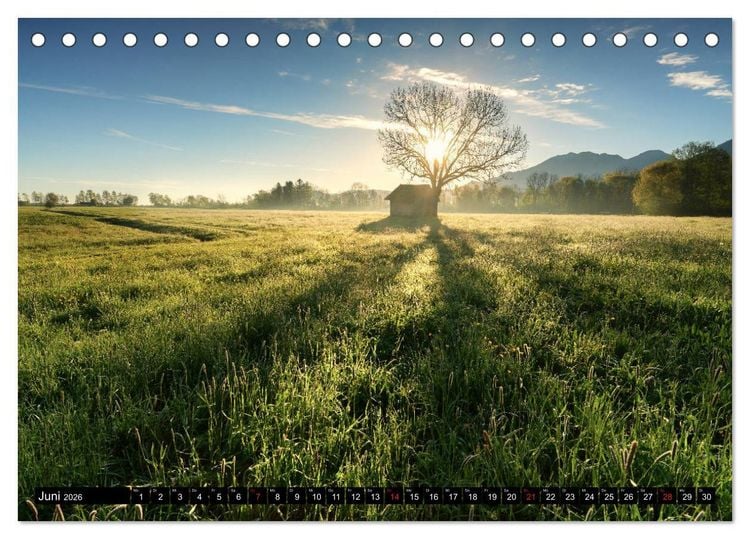 Produktbild: Bayerische Landschaften (Tischkalender 2026 DIN A5 quer), CALVENDO Monatskalender