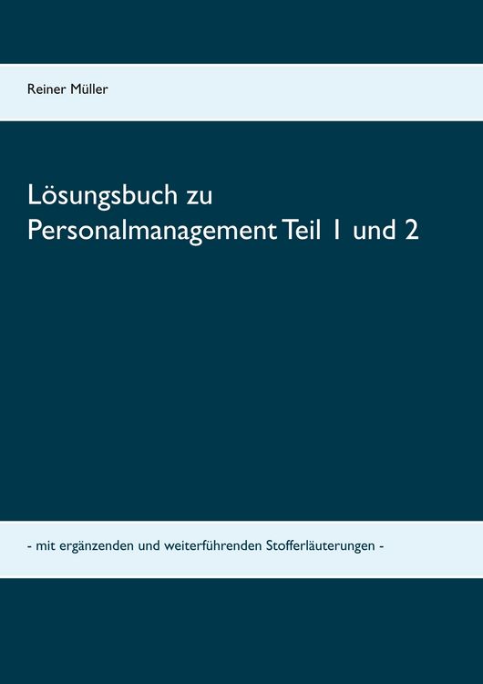 Produktbild: L&ouml;sungsbuch zu Personalmanagement Teil 1 und 2