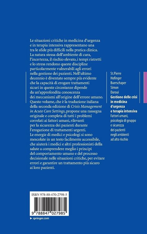 Produktbild: Gestione delle crisi in medicina d'urgenza e terapia intensiva