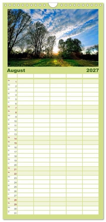 Produktbild: Familienplaner 2027 - Dreieich Natur Pur mit 5 Spalten (Wandkalender, 21 x 45 cm) CALVENDO