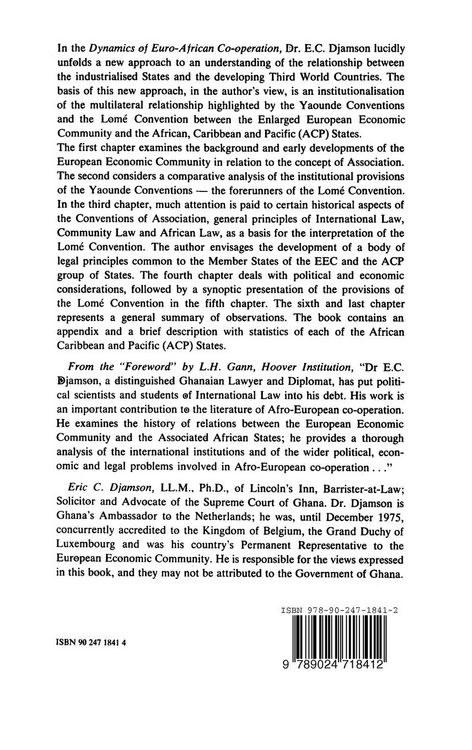 Produktbild: The Dynamics of Euro-African Co-operation