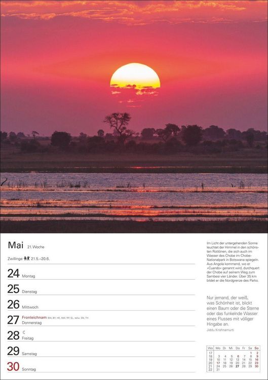 Produktbild: Natursch&auml;tze Afrikas Wochenplaner 2027 - Eine Reise in 53 Bildern