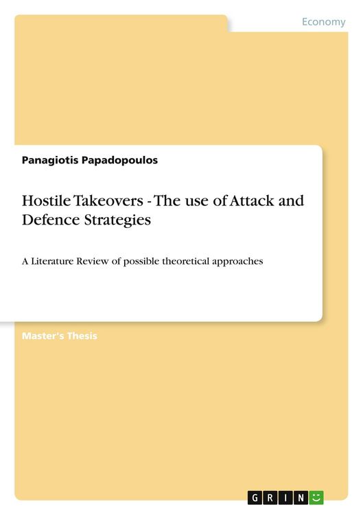 Produktbild: Hostile Takeovers - The use of Attack and Defence Strategies