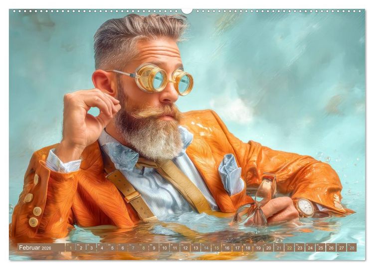 Produktbild: Dandy und Retro Vintage - Portraits mit Humor (Wandkalender 2026 DIN A2 quer), CALVENDO Monatskalender