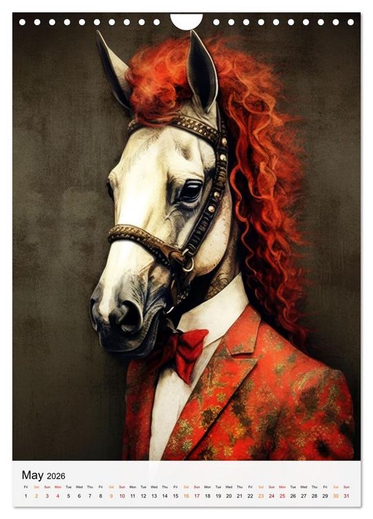 Produktbild: Stylish Horses (Wall Calendar 2026 DIN A4 portrait), CALVENDO 12 Month Wall Calendar