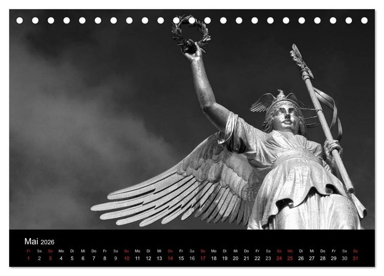 Produktbild: Berlin Monochrome (Tischkalender 2026 DIN A5 quer), CALVENDO Monatskalender