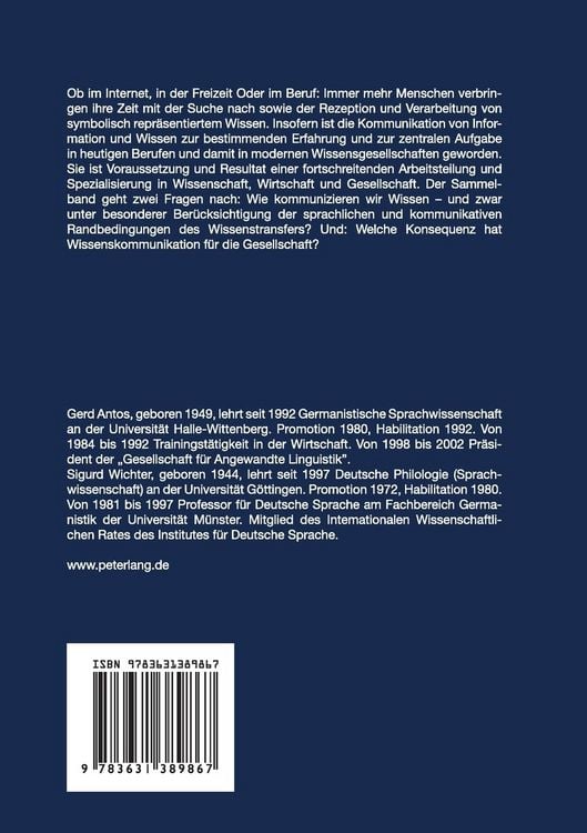 Produktbild: Wissenstransfer durch Sprache als gesellschaftliches Problem