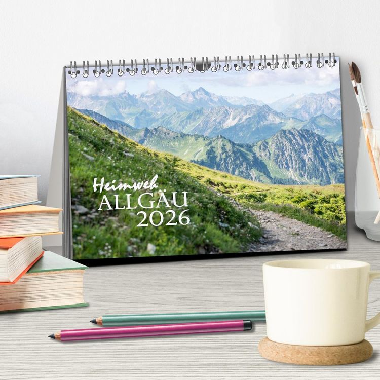 Produktbild: Heimweh Allg&auml;u 2026 (Tischkalender 2026 DIN A5 quer), CALVENDO Monatskalender