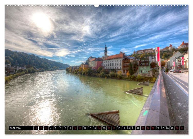 Produktbild: Burghausen - Mittelalter an der Salzach (hochwertiger Premium Wandkalender 2026 DIN A2 quer), Kunstdruck in Hochglanz