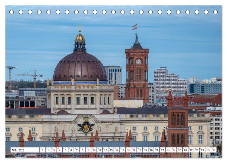 Produktbild: Faszination Berlin - Stadtansichten zwischen Himmel und Spree (Tischkalender 2026 DIN A5 quer), CALVENDO Monatskalender