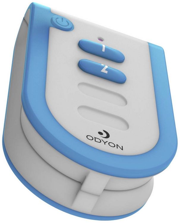 Produktbild: m-e modern-electronics Odyon ODYON pro HS-2 3 V Funk-Handsender, Fernbedienung mit Empfangskontrolle 2-Kanal Reichweite max. (im Freifeld) 1 m