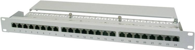 Produktbild: Digitus DN-91524S 24 Port Netzwerk-Patchpanel 483mm (19\") CAT 5e 1 HE Best&uuml;ckt