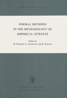 Produktbild: Formal Methods in the Methodology of Empirical Sciences