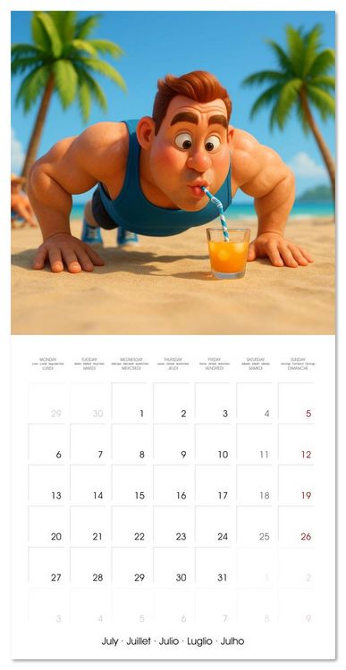 Produktbild: Bodybuilding with Family (Wall Calendar 2026 12 &times; 12 Inch) CALVENDO 12 Month Wall Calendar