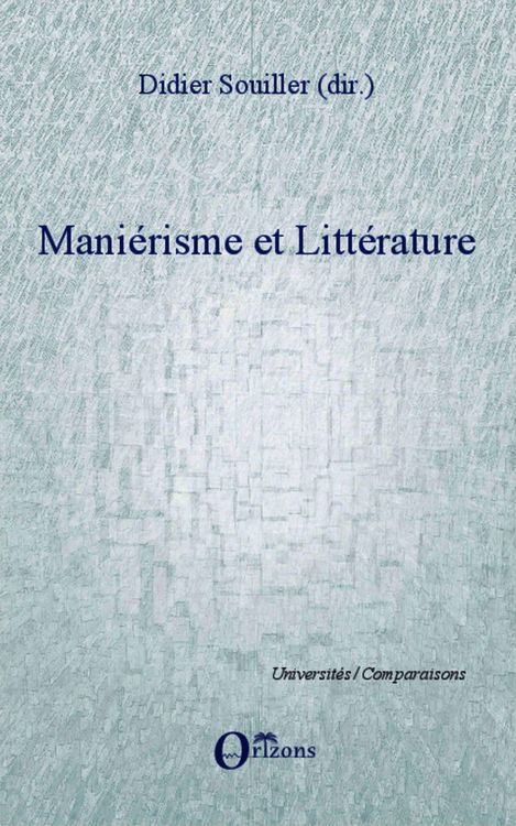 Produktbild: Manierisme et litterature