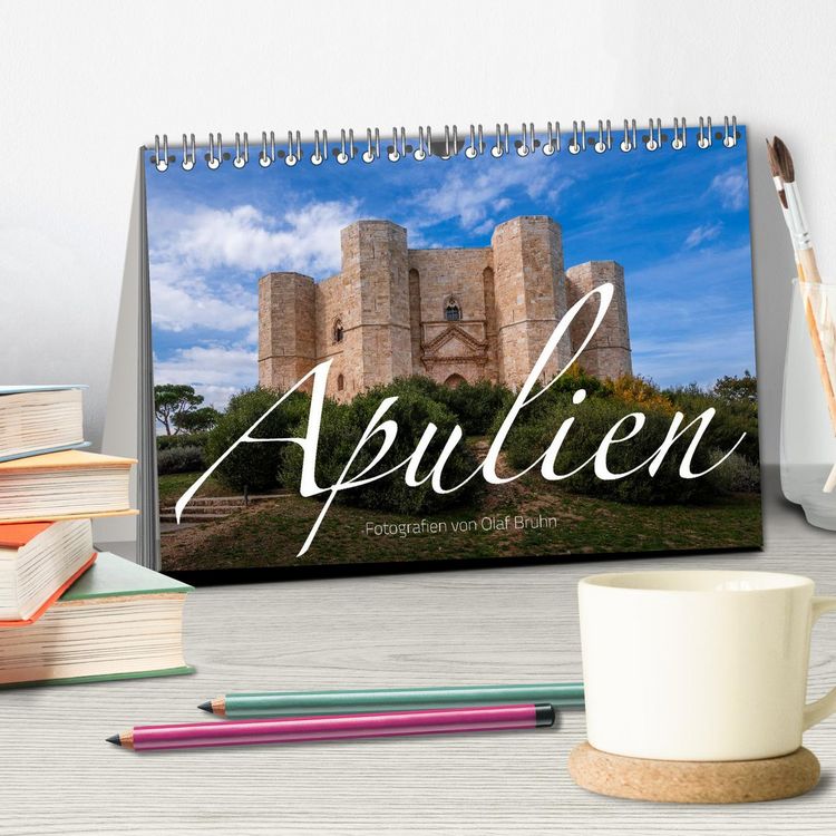 Produktbild: Apulien &ndash; Impressionen vom S&uuml;dosten Italiens (Tischkalender 2026 DIN A5 quer), CALVENDO Monatskalender