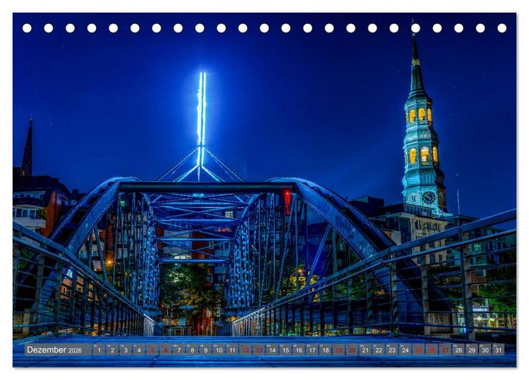 Produktbild: Hamburg City Vibes (Tischkalender 2026 DIN A5 quer), CALVENDO Monatskalender