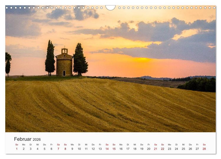 Produktbild: Toskana - idyllische Landschaft (Wandkalender 2026 DIN A3 quer), CALVENDO Monatskalender