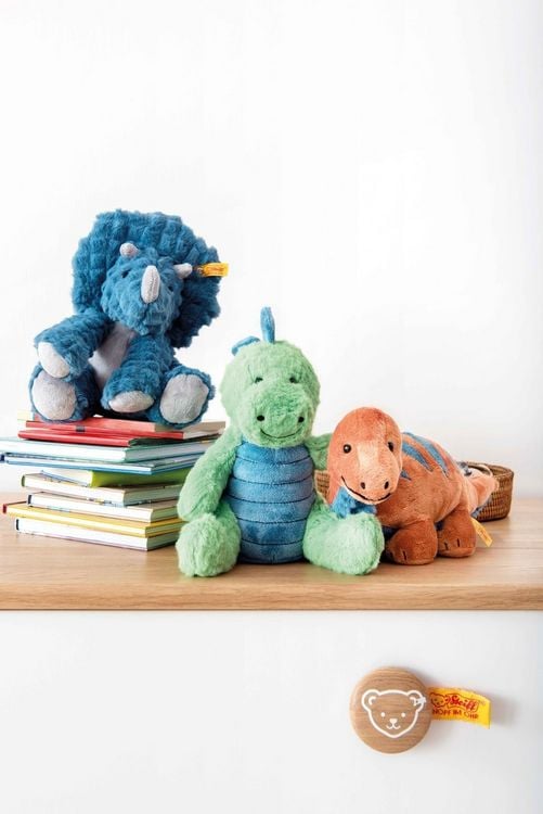 Produktbild: Steiff 087813 - Soft Cuddly Friends Spott Stegosaurus, Dino, gr&uuml;n/petrol, 28 cm