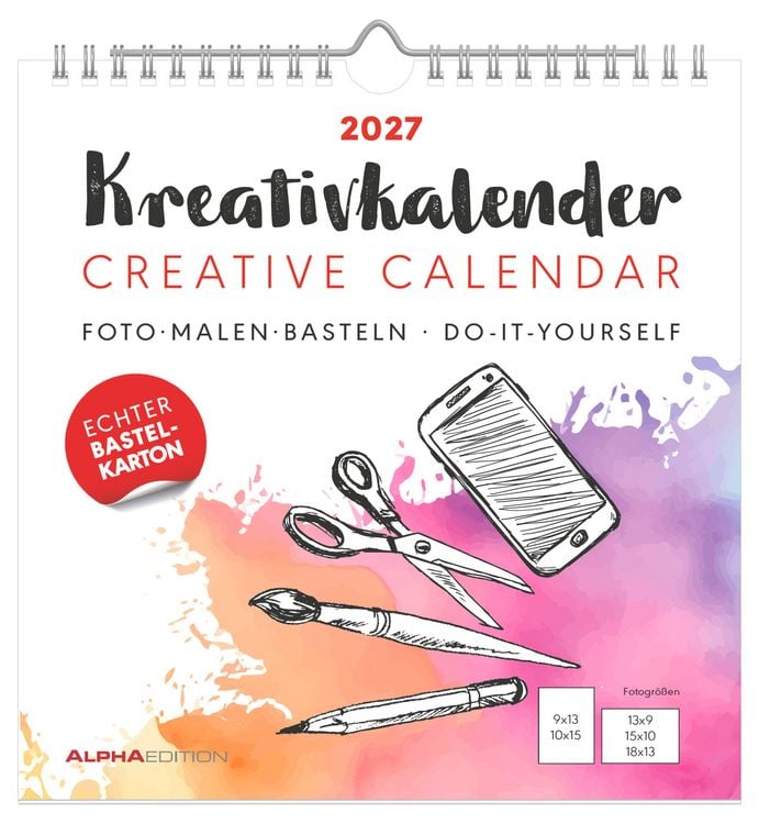 Produktbild: Kreativkalender M wei&szlig; 2027