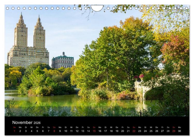 Produktbild: Herbst in New York (Wandkalender 2026 DIN A4 quer), CALVENDO Monatskalender