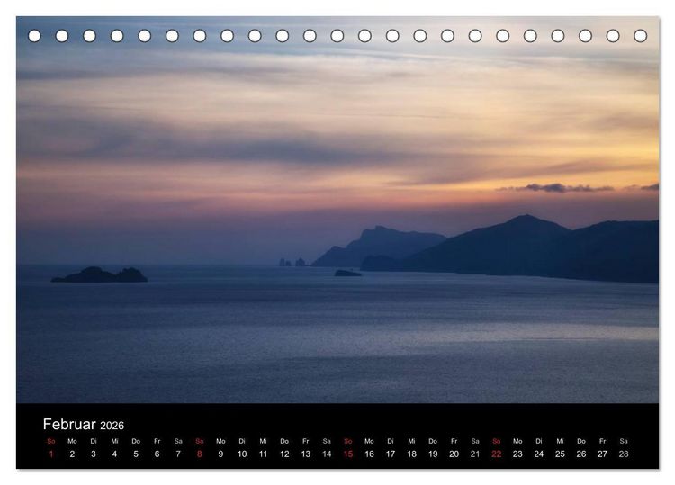 Produktbild: Amalfik&uuml;ste und Capri (Tischkalender 2026 DIN A5 quer), CALVENDO Monatskalender
