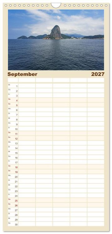 Produktbild: Familienplaner 2027 - Entdecke S&uuml;damerika: Monat f&uuml;r Monat mit 5 Spalten (Wandkalender, 21 x 45 cm) CALVENDO