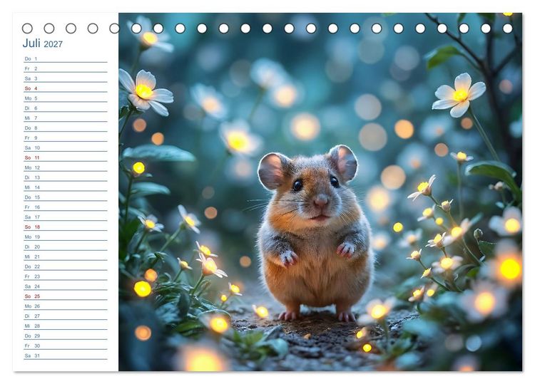 Produktbild: Mondpf&ouml;tchen - Ein zauberhafter Hamster Gute-Nacht-Kalender (Tischkalender 2027 DIN A5 quer), CALVENDO Monatskalender