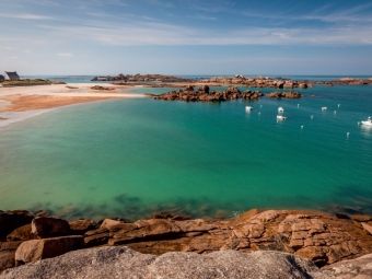 Produktbild: CALVENDO Puzzle Bay Greve Blanche in Tregastel in der Bretagne, Frankreich | 1000 Teile Lege-Gr&ouml;&szlig;e 64x48cm Foto-Puzzle f&uuml;r gl&uuml;ckliche Stunden